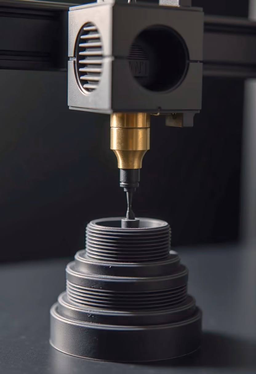 3D printer producing a precision part