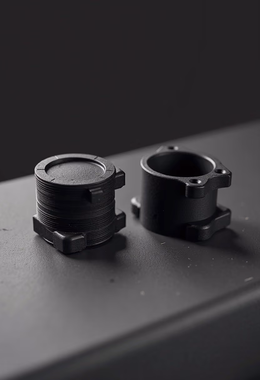A part progressing from rough prototype to finished production part